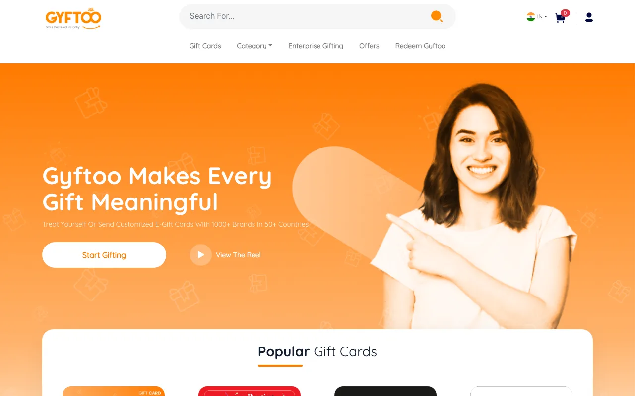 Gyftoo website